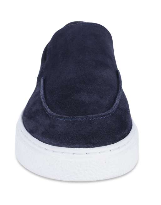 Off The Hook Scottie suede leather slip‑on casual loafers in universe suede, 4 of 4