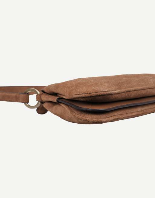 Off The Hook Sheryl suede mini shoulder bag in tan, 4 of 6