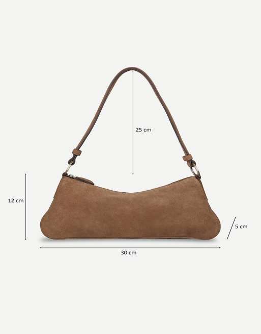 Off The Hook Sheryl suede mini shoulder bag in tan, 6 of 6