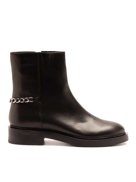 Off The Hook Stamford metallic-accent side-zip ankle boots in black - view 1
