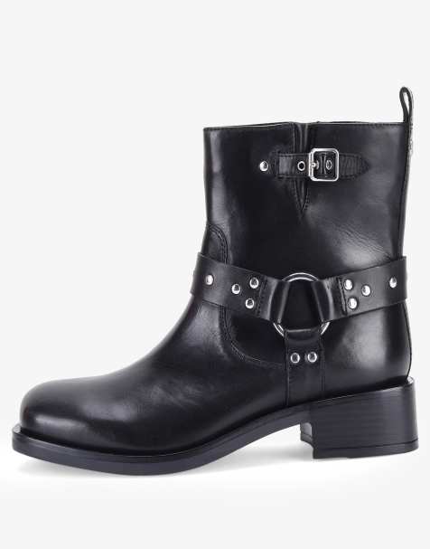OFF THE HOOK – STRATFORD – Hohe Stiefeletten aus Leder in Schwarz mit seitlichem Reißverschluss und Blockabsatz - view 1