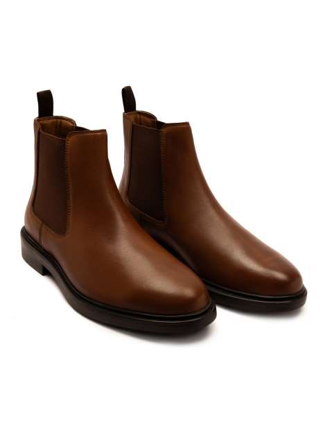 Off The Hook Torrance leather slip-on chelsea boots in tan - view 1