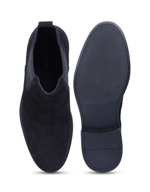 Off The Hook Torrance suede leather slip-on chelsea boots in black, 3 of 4