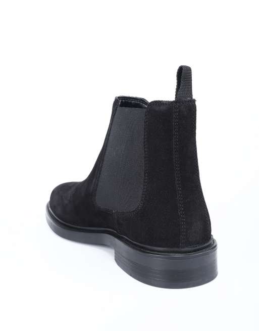 Off The Hook Torrance suede leather slip-on chelsea boots in black, 4 of 4