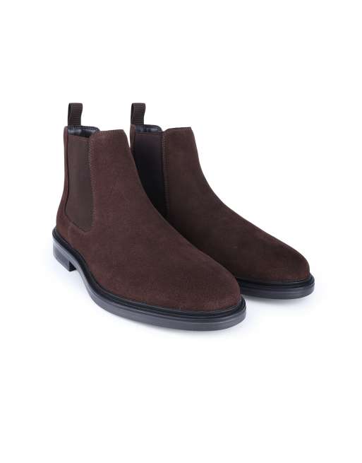 Off The Hook Torrance suede leather slip-on chelsea boots in brown, 2 of 4