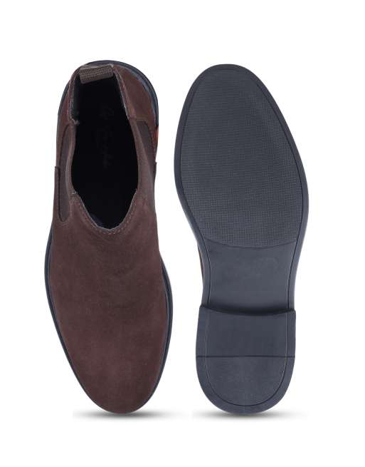 Off The Hook Torrance suede leather slip-on chelsea boots in brown, 3 of 4
