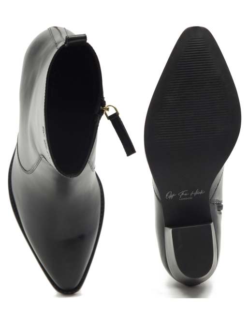 OFF THE HOOK TOWER premium leather ankle zip boots in black , 3 of 3