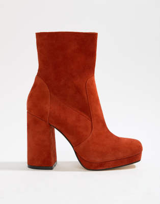 Frye Womens Monroe Stretch Pull On Stivali Alla Caviglia Tacco medio 5-3 pollici - Rosso