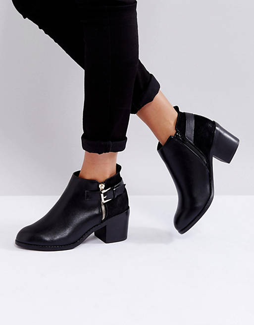 Office Academy Buckle Ankle Boots