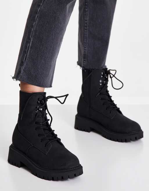 Office black sale lace up boots