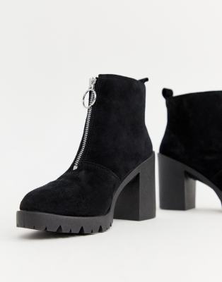 office black suede ankle boots