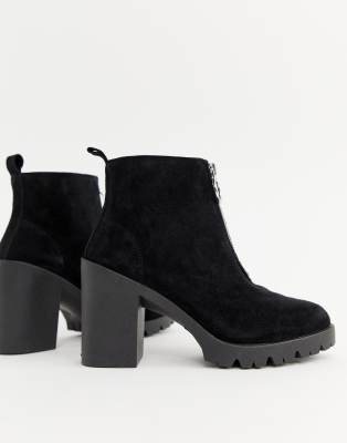 office black suede ankle boots