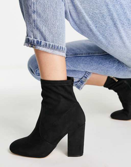 Stretch black hot sale ankle boots