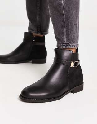 Office Alexis buckle ankle boots in black