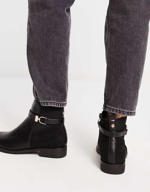 Office Alexis buckle ankle boots in black ASOS