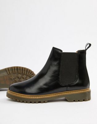 Office Ali black leather chelsea boots 