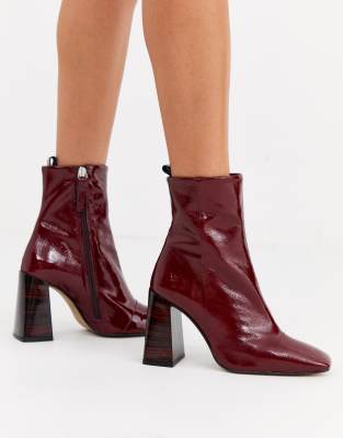 square toe heeled boots