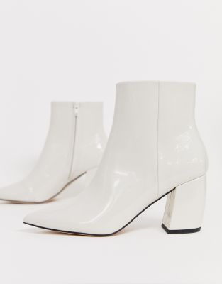 office white ankle boots