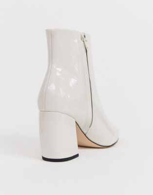 white booties block heel