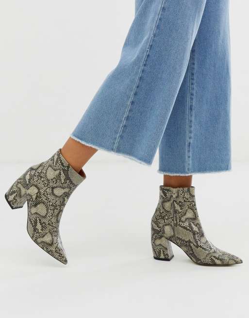 Office snakeskin hot sale ankle boots