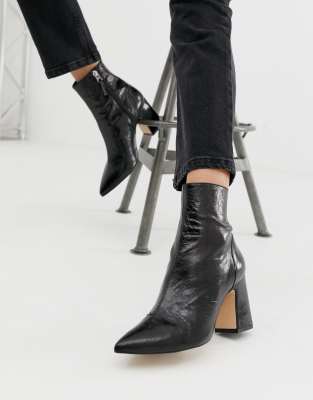 office heeled ankle boots