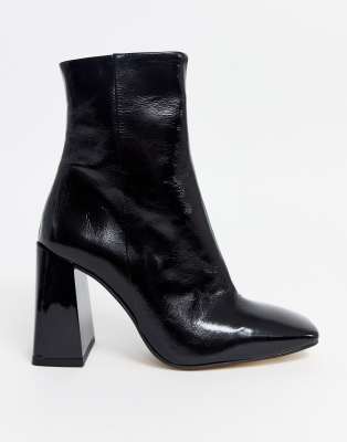 bottines talon bout carré