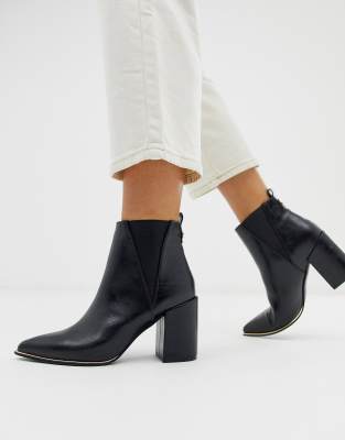 office heeled ankle boots