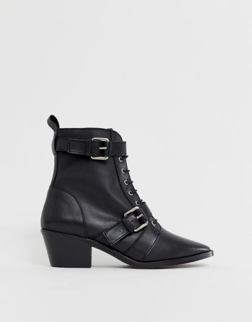 Office on sale buckle boots