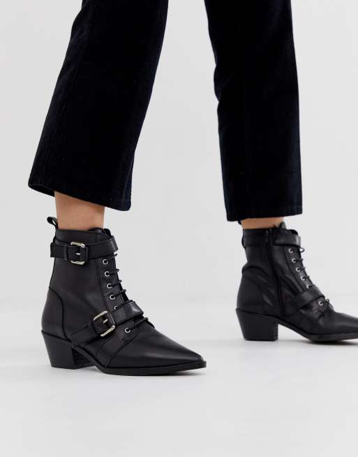 Office buckle hot sale ankle boots