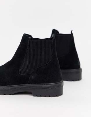 office black suede ankle boots