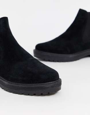 office black suede ankle boots