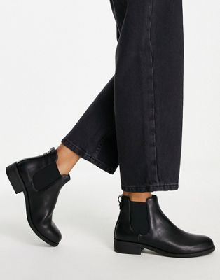 Office ariana casual flat chelsea boots in black