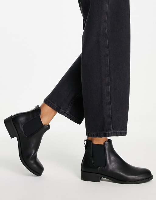 Office flat black sales boots