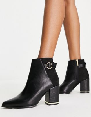 Office Armenia block heel buckle ankle boots in black - Click1Get2 On Sale