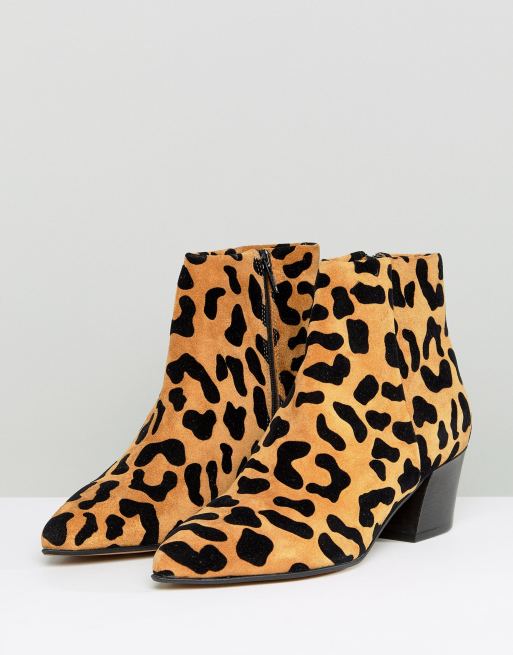 Office leopard print boots best sale