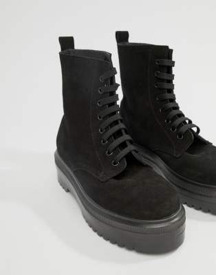 office black suede ankle boots