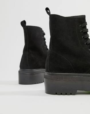 office black suede ankle boots