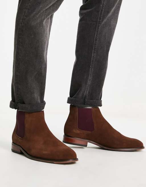 Office – Barkley – Bruna chelseaboots i mocka