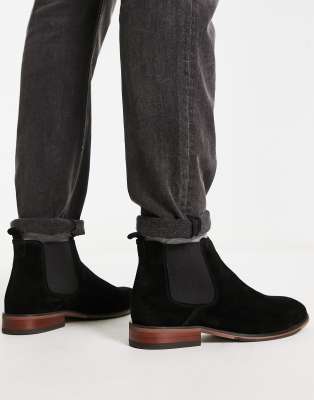 Office Barkley chelsea boots in black suede - ASOS Price Checker