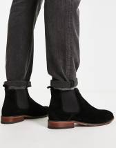 ASOS DESIGN chukka boots in black faux suede | ASOS