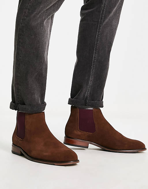 Office Barkley chelsea boots in brown suede