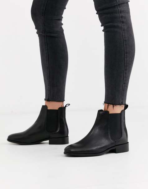 Office – Bramble – Schwarze Chelsea-Stiefel aus Leder