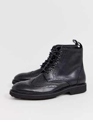 office black leather boots