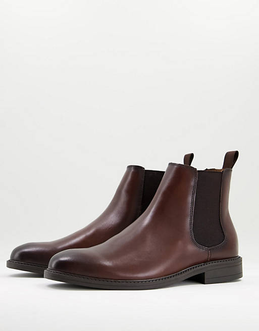 Office bruno chelsea boot brown leather