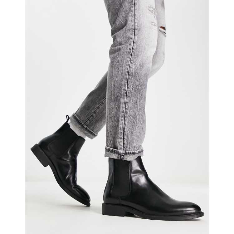 Office bruno boots in black leather | ASOS