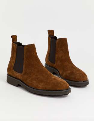 office tan chelsea boots