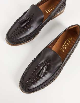 weave tassel loafers