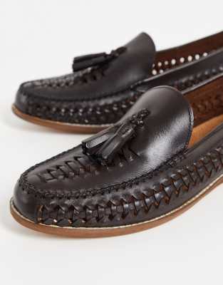 mens woven tassel loafers