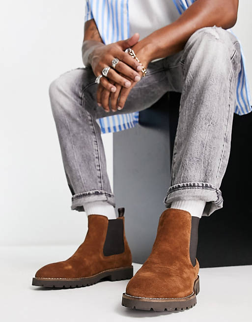 Office cleated chelsea boots brown | ASOS