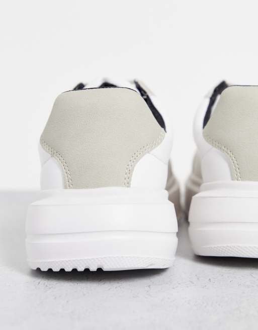 Office white chunky store trainers